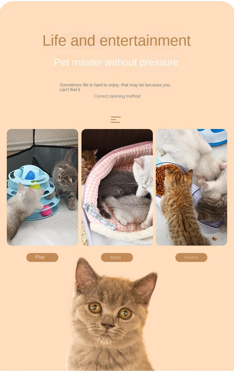 Large 44.9x 44.9x 22.8 Portable Foldable Pet Playpen Kennel House Playground for Puppy Cat Kittens Bunny Chicks Indoor Outdoor Travel Camping