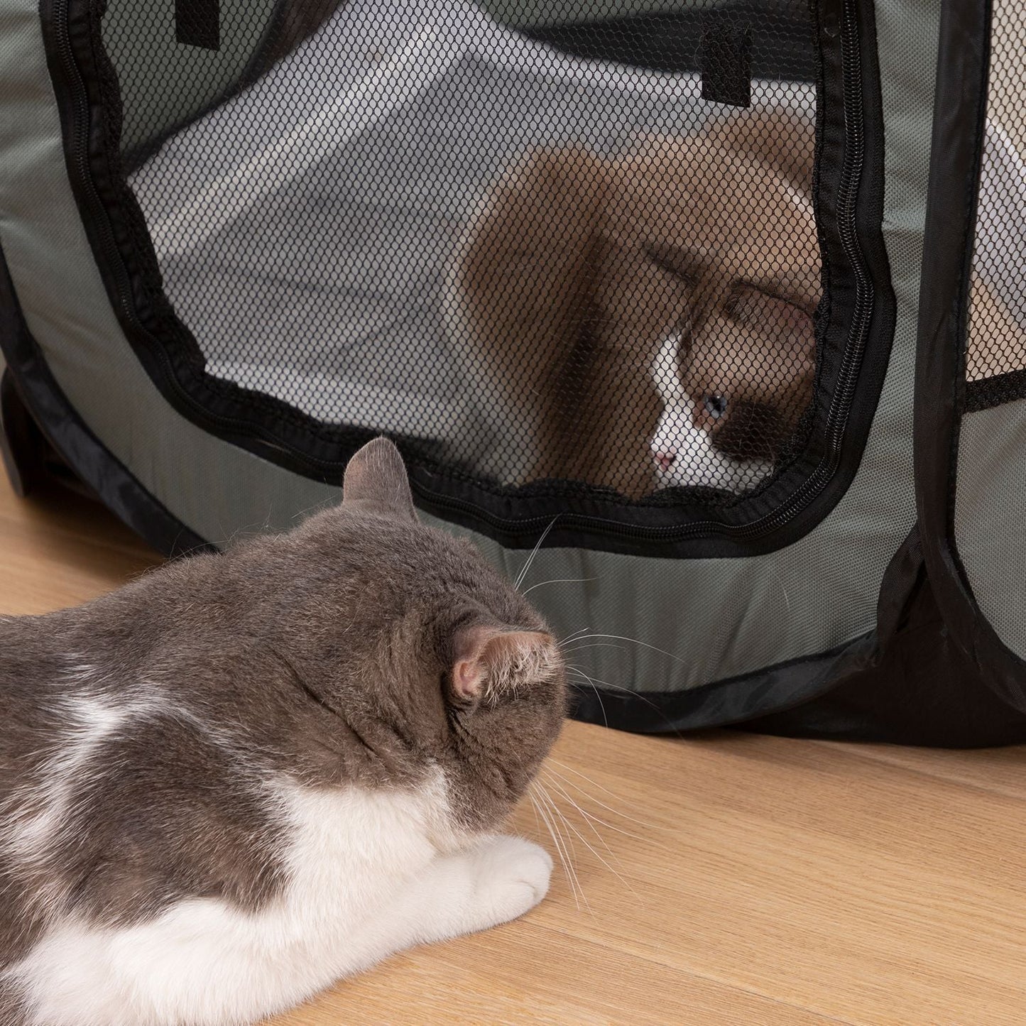 Large 44.9x 44.9x 22.8 Portable Foldable Pet Playpen Kennel House Playground for Puppy Cat Kittens Bunny Chicks Indoor Outdoor Travel Camping