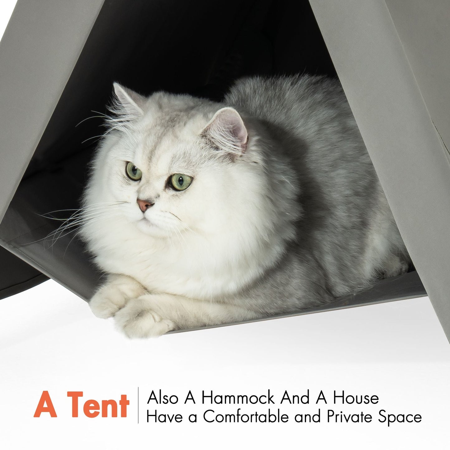 Pet Tent, Cat Tent for Indoor Cats, Wooden Cat House for small Pets,Gray green