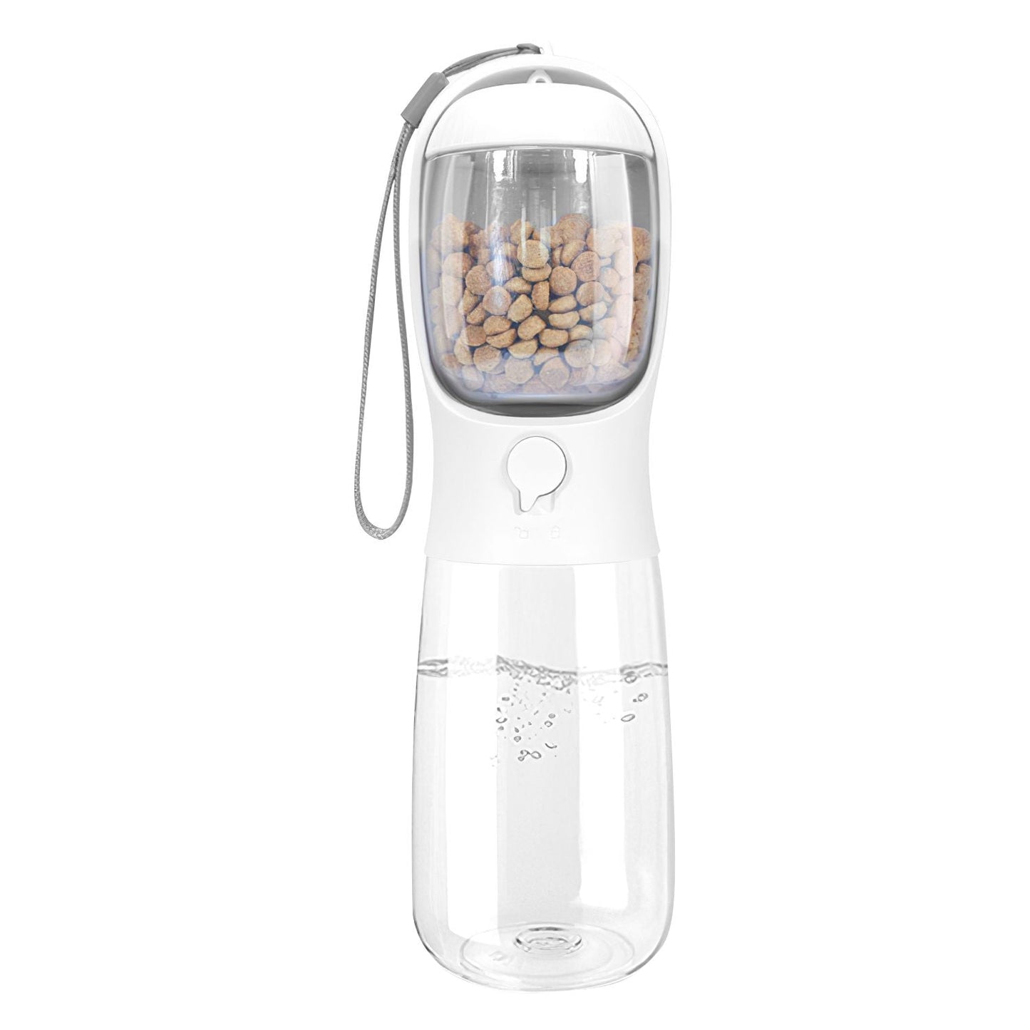 18.6OZ Portable Dog Water Bottle Pet Water Dispenser with Detachable Food Container Leak-Proof Lock Design for Dog Walking Traveling Hiking Outdoor Activities