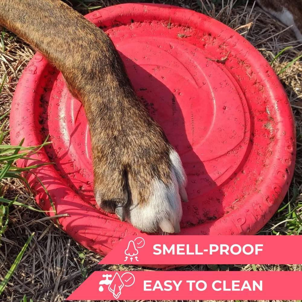 Dog Frisbee Toy Safe for Teeth Outdoor Floating Flying Disk for Small Medium and Large Breed Dogs Lightweight Dog Catch and Fetch Toy Outside Dog Yard Toys Pink Color